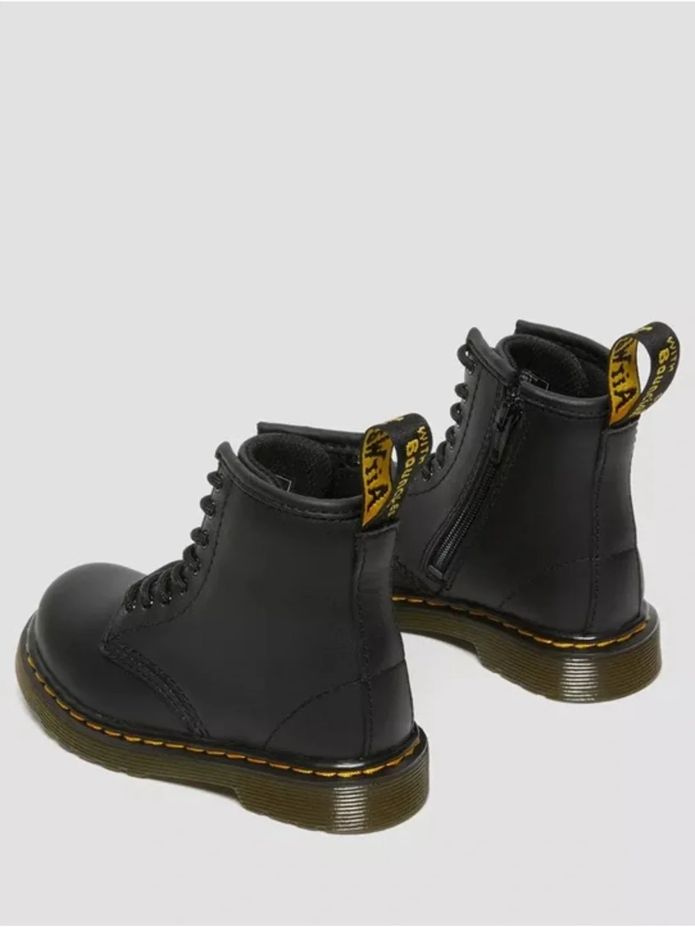 Dr. Martens 1460 Boot Kids youth size 12 black smooth leather lace up combat